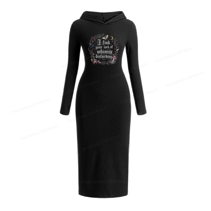 Pagewings Lack of Whimsy Hooded Knit Dress