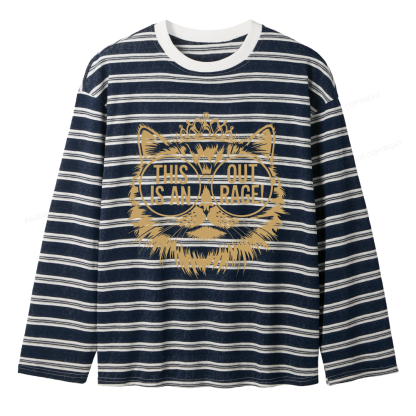 Pagewings This Is An Outrage Unisex Striped Long Sleeve T-Shirt