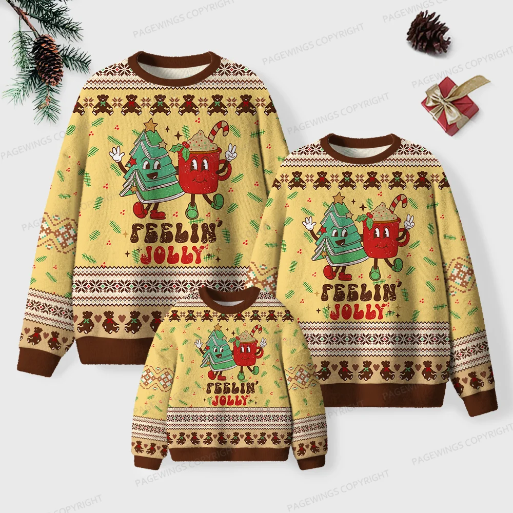 Pagewings Y’All Feelin’ Jolly Unisex Ugly Knit Sweatshirt