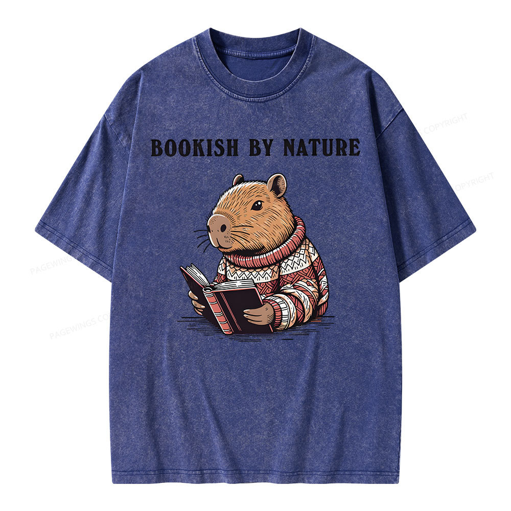 Pagewings A Book Bookish By Nature Unisex Washed T-shirt