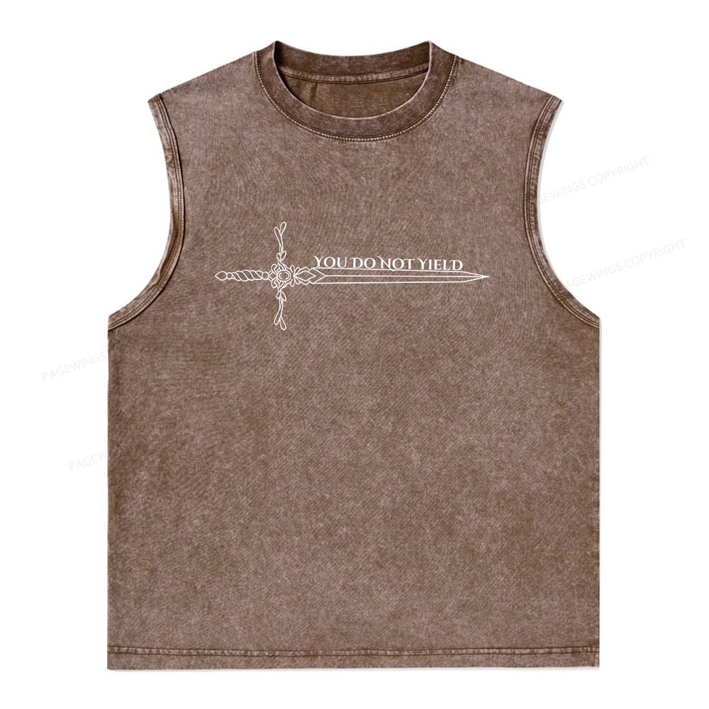 Pagewings You Do Not Yield Unisex Washed Tank Top