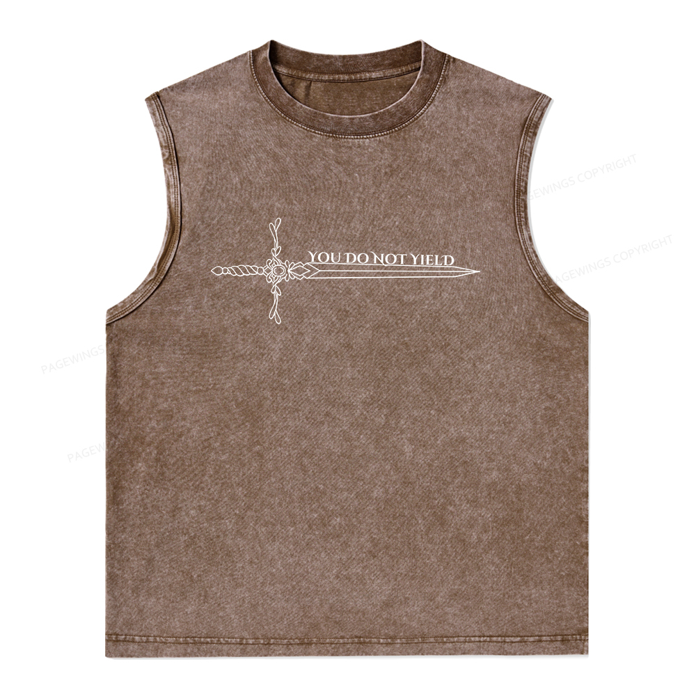 Pagewings You Do Not Yield Unisex Washed Tank Top