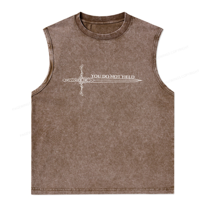 Pagewings You Do Not Yield Unisex Washed Tank Top