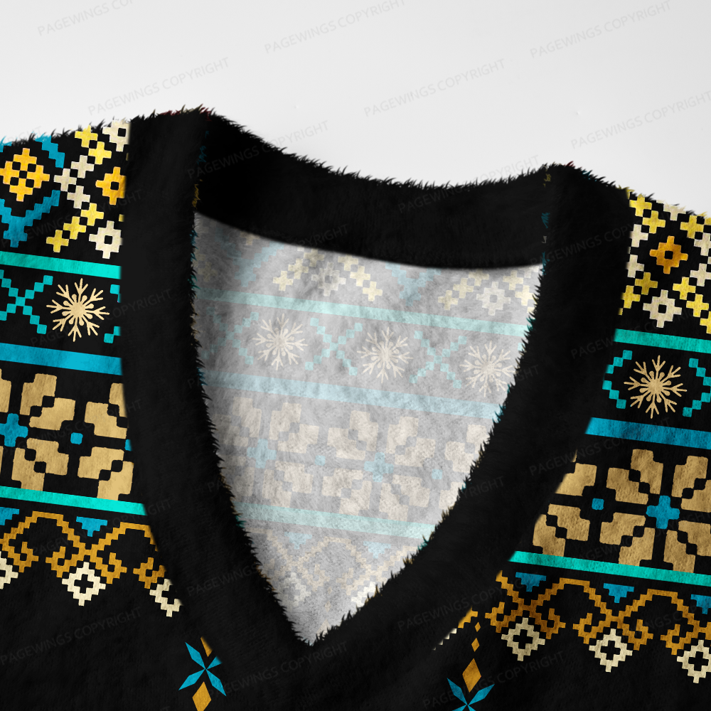 Pagewings It's Too Nonfictiony V-Neck Ugly Knit Vest