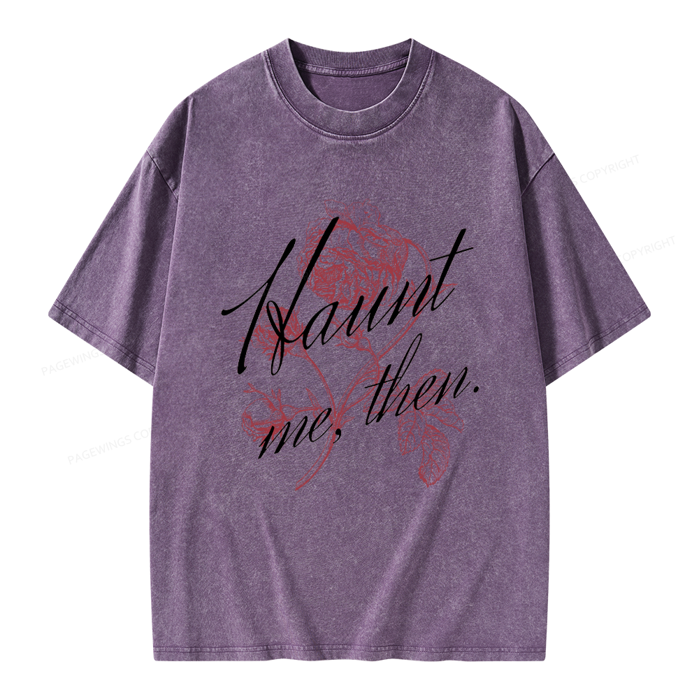 Pagewings Haunt Me Unisex Washed T-shirt