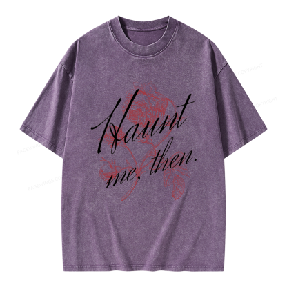 Pagewings Haunt Me Unisex Washed T-shirt