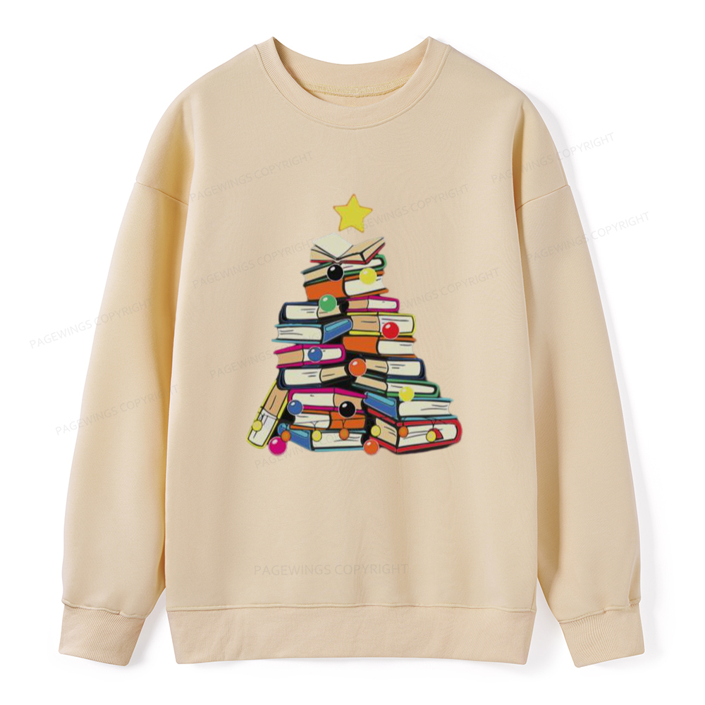 Pagewings Christmas Tree Bookworm Unisex Classic Sweatshirt
