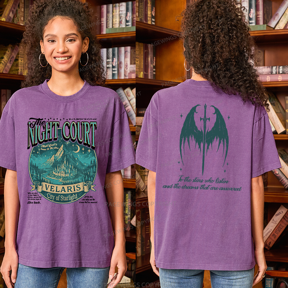 Pagewings Vintage Fantasy Unisex Washed T-shirt