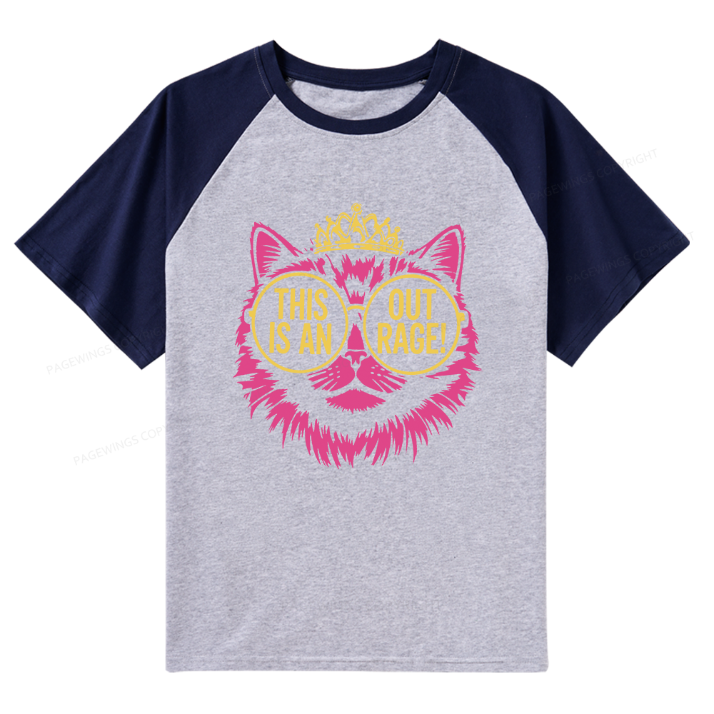 Pagewings This is an Outrage Raglan T-shirt