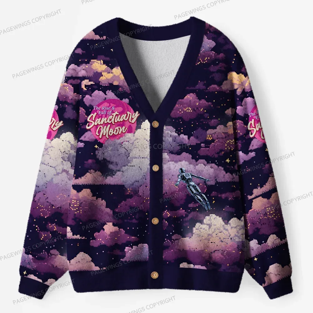 Pagewings The Rise & Fall Of Sanctuary Moon Unisex Ugly Cardigan Sweaters