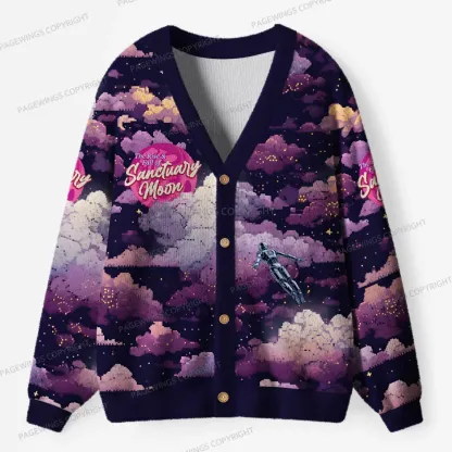 Pagewings The Rise & Fall Of Sanctuary Moon Unisex Ugly Cardigan Sweaters