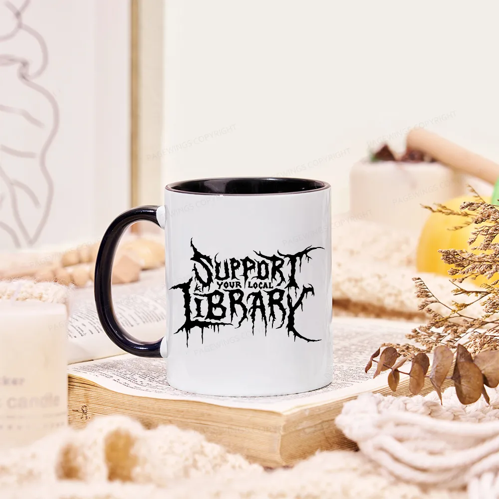 Pagewings Support Your Local Library Mug