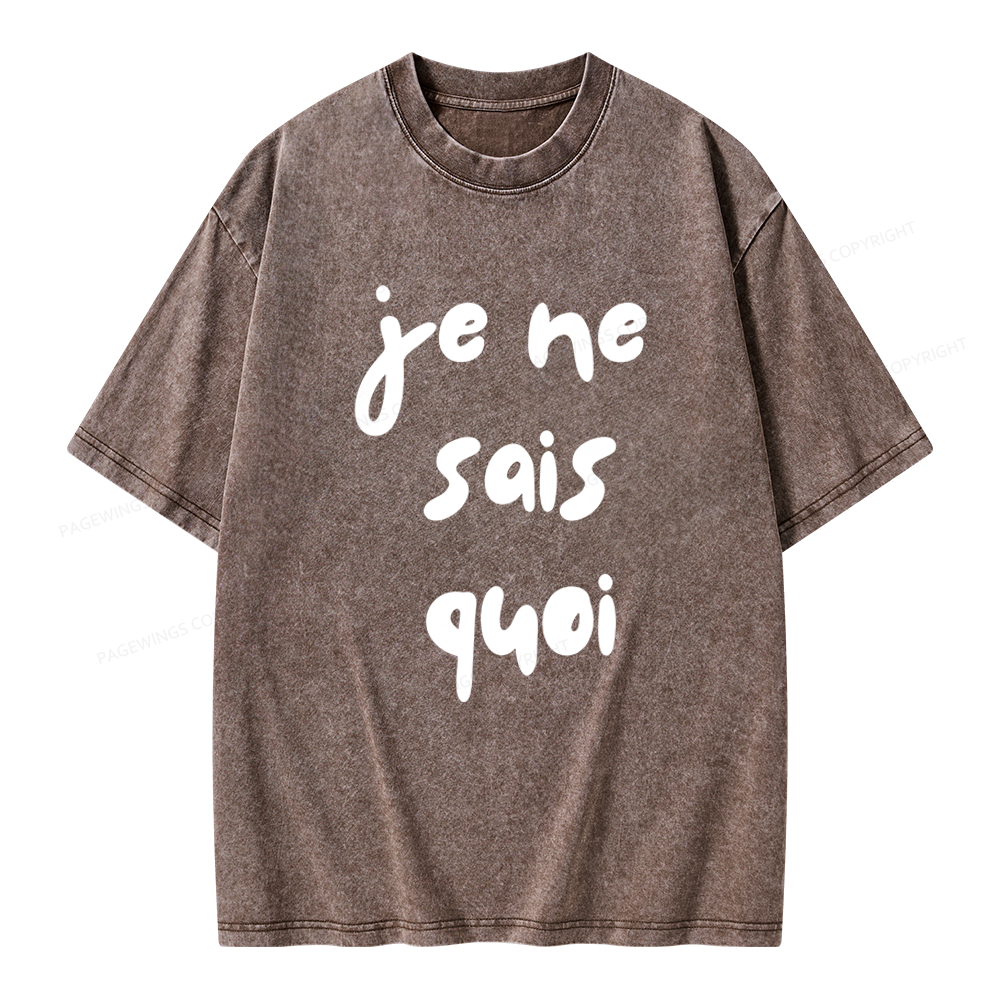 Pagewings Je Ne Sais Quoi Unisex Washed T-shirt