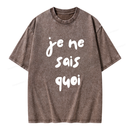 Pagewings Je Ne Sais Quoi Unisex Washed T-shirt