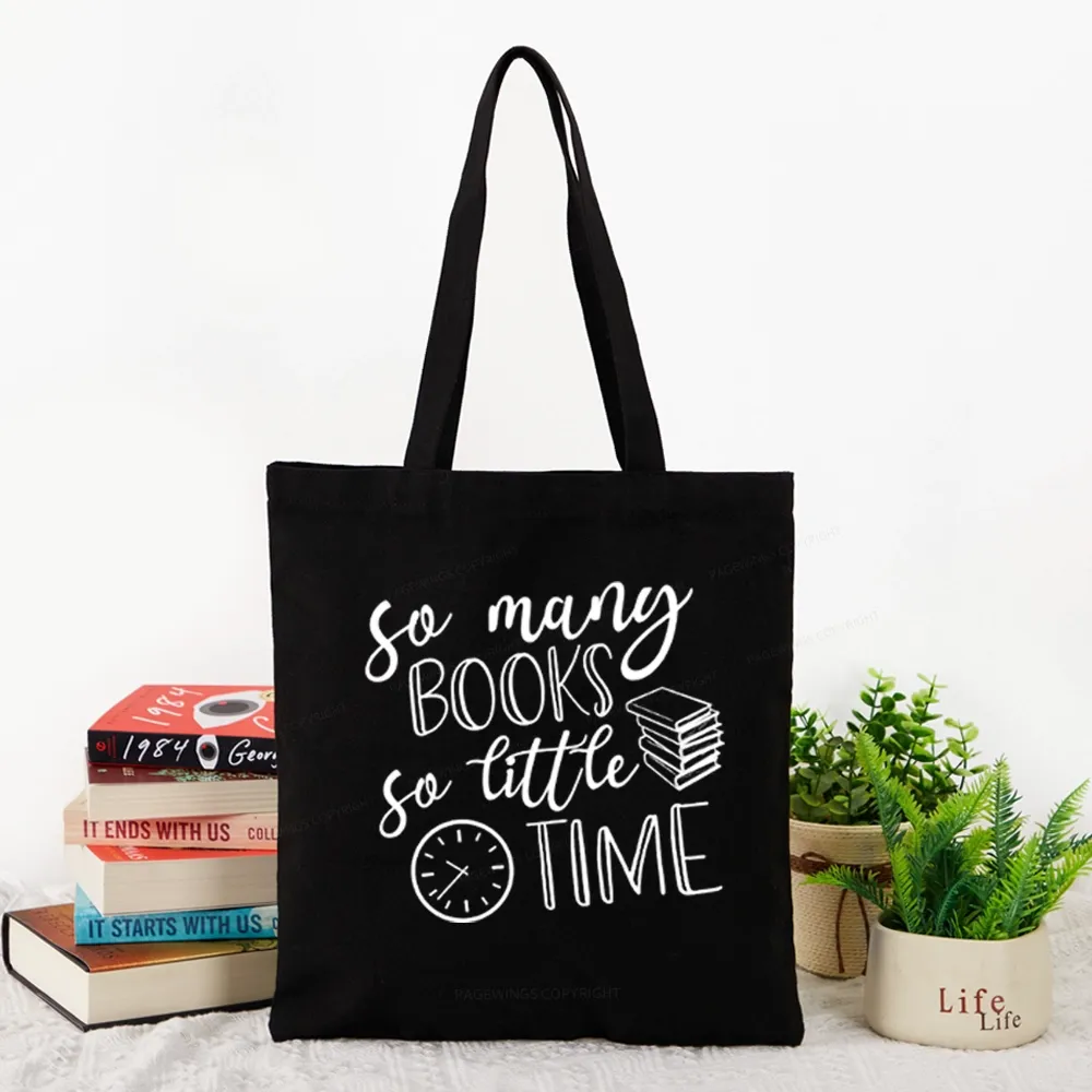 Pagewings So Many Books So Little Time Tote Bag