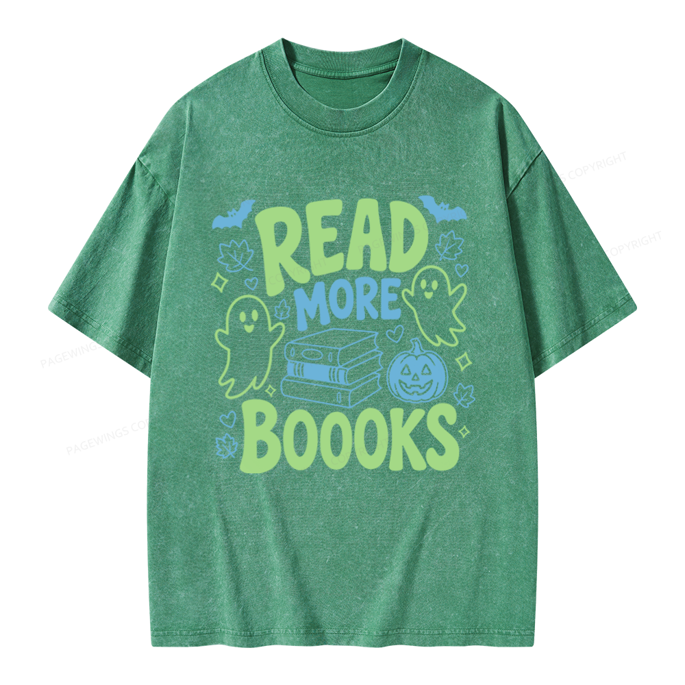 Pagewings Halloween Bookish Unisex Washed T-shirt
