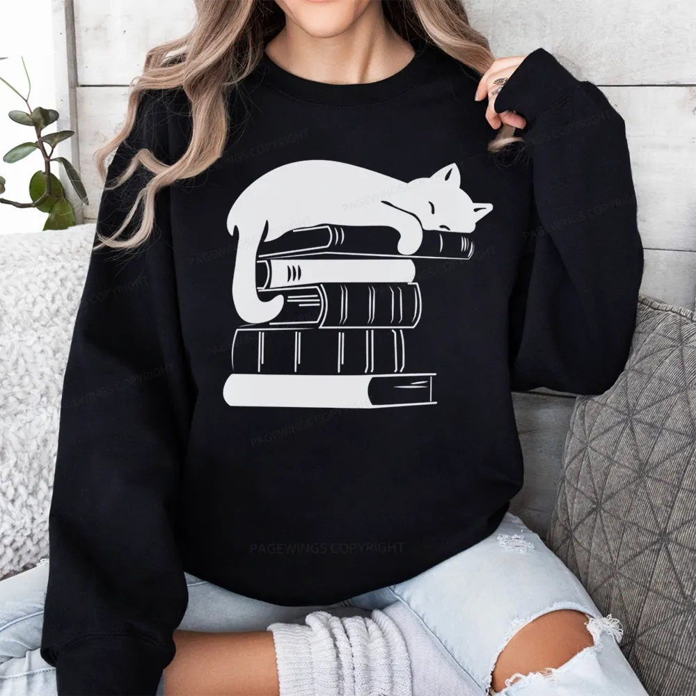 Pagewings Books And Cats Unisex Classic Sweatshirt