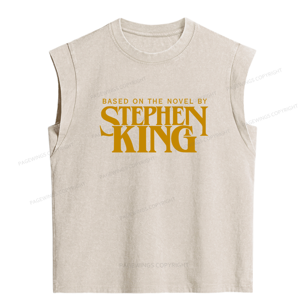 Pagewings Based On A Novel By Horror Writer Women's Washed Tank Top