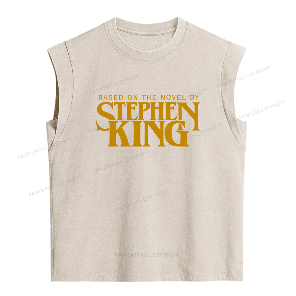 Pagewings Based On A Novel By Horror Writer Women's Washed Tank Top