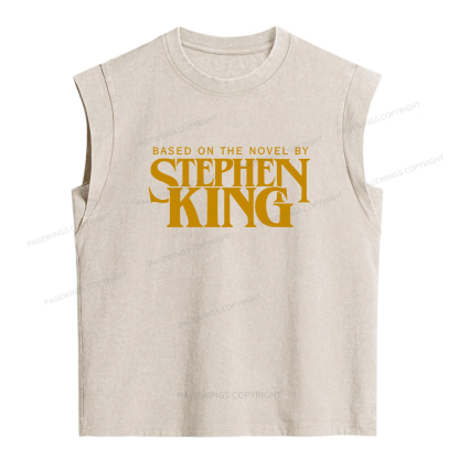 Pagewings Based On A Novel By Horror Writer Women's Washed Tank Top