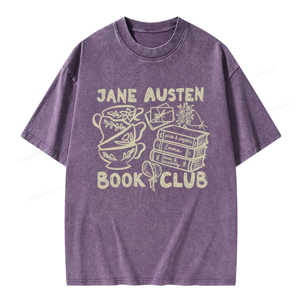 Pagewings Romance Book Club Unisex Washed T-shirt