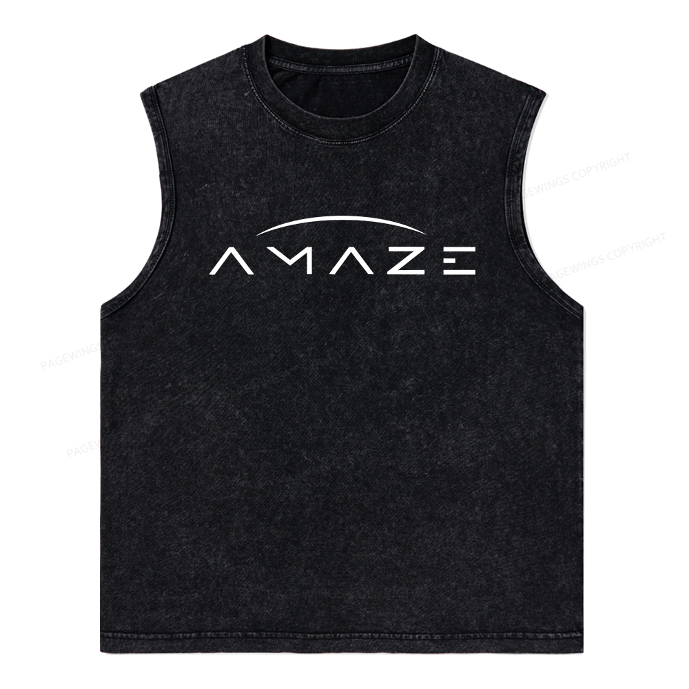 Pagewings Amaze Unisex Washed Tank Top