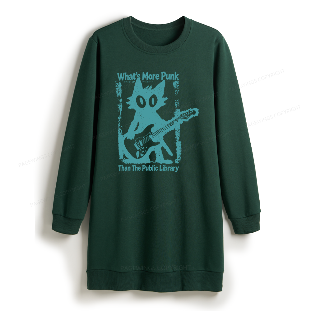Pagewings What’s More Punk Than The Public Library Sweatshirt Dress