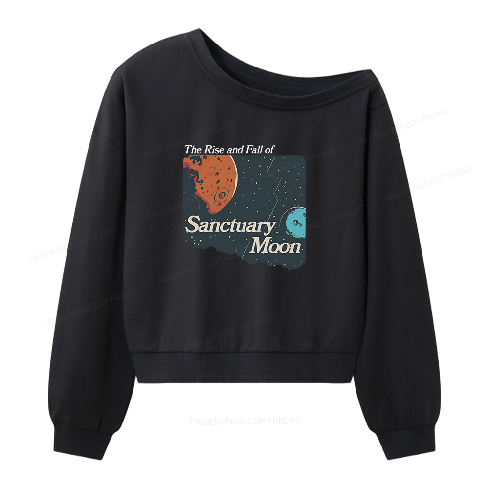 Pagewings Sanctuary Moon Women Off  Shoulder Sweatshirt