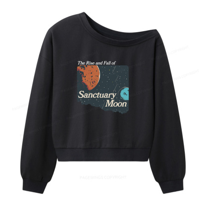 Pagewings Sanctuary Moon Women Off  Shoulder Sweatshirt