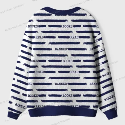 Pagewings Read Banned Books  Unisex Ugly Cardigan Sweaters