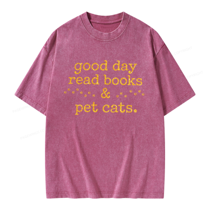 Pagewings Happy People Read Books Unisex Washed T-shirt