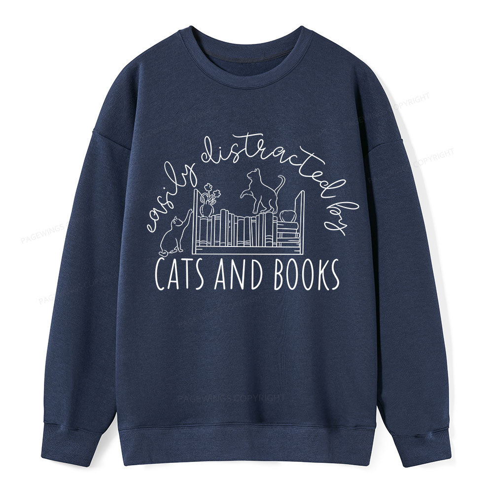 Pagewing Cute Cats And Books Unisex Classic Sweatshirt