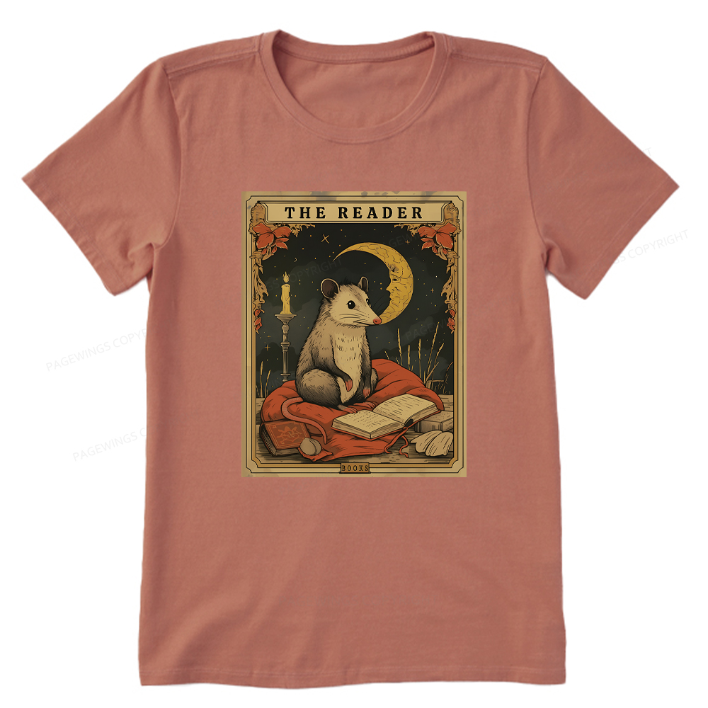 Pagewings The Reader Opossum Tarot Card Unisex Classic T-shirt