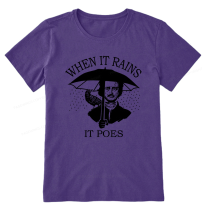 Pagewings When It Rains It Poes Unisex Classic T-shirt