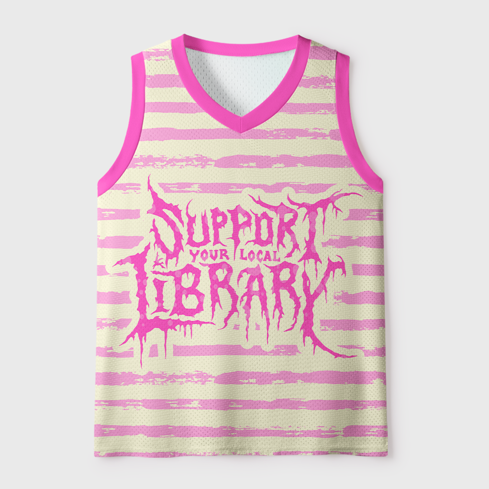 Pagewings Support Your Local Library Unisex Mesh Tank Top