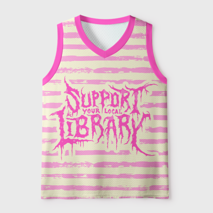 Pagewings Support Your Local Library Unisex Mesh Tank Top