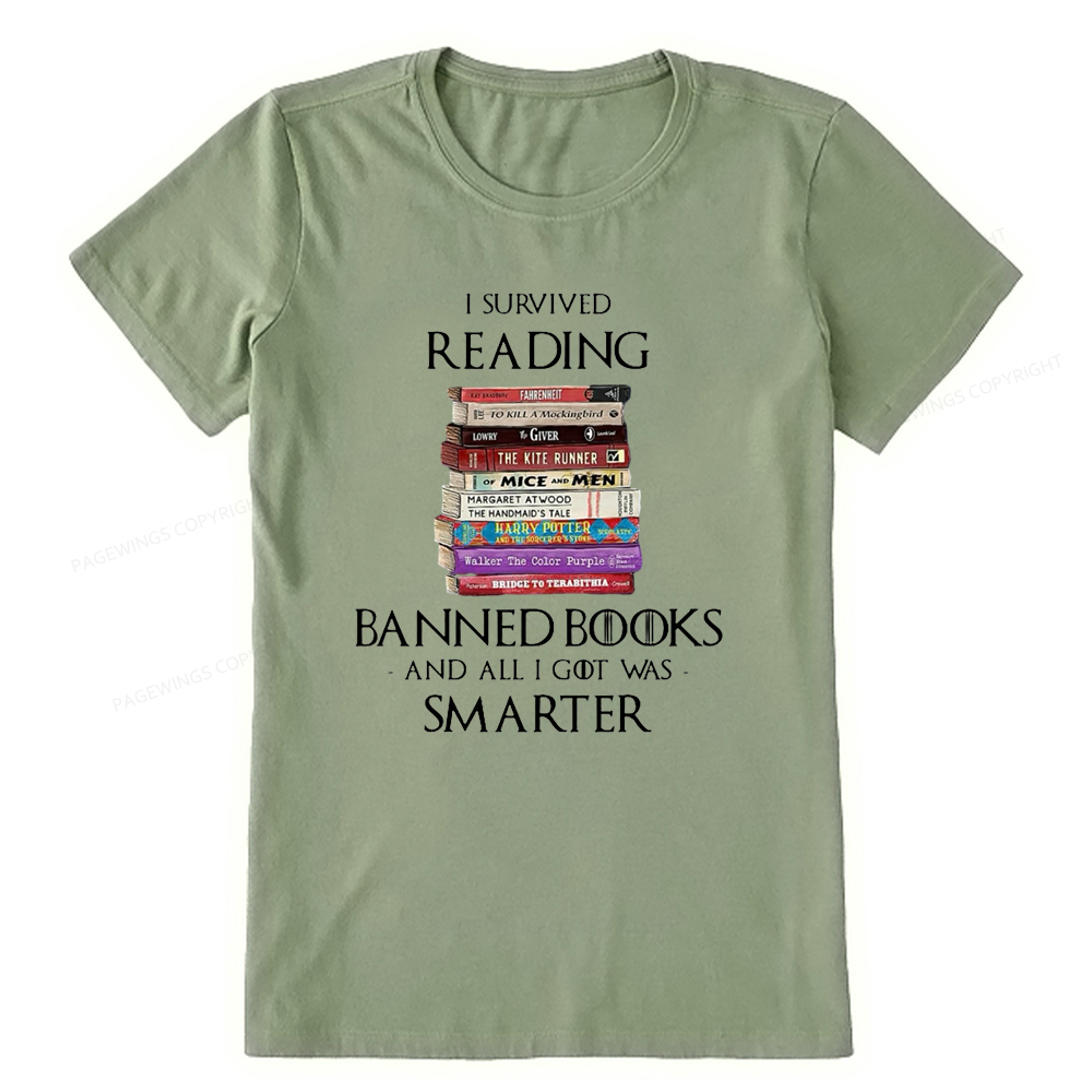 Pagewings I Survived Reading Banned Books Unisex Classic T-shirt