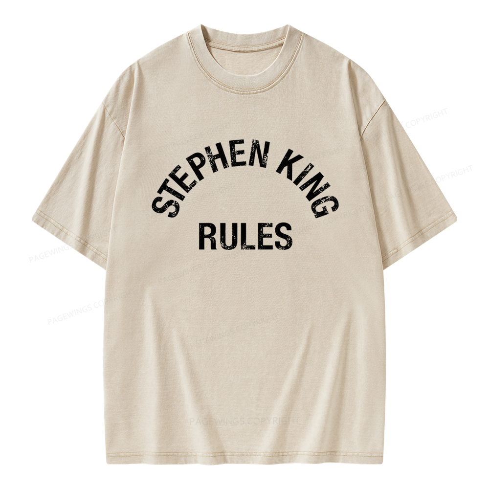 Pagewings Horror Fiction Writer Unisex Washed T-shirt