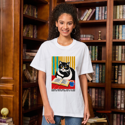 Pagewings Ational Library Week Cat Poster Unisex Classic T-shirt