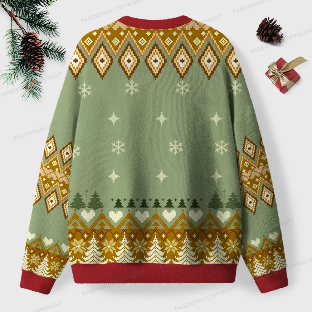 Pagewings Frogs Love Reading Unisex Ugly Knit Sweatshirt