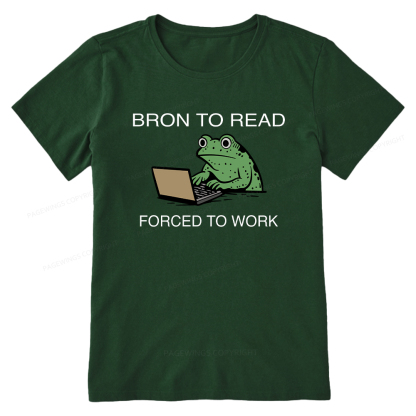 Pagewings Born to Read Forced to Work Unisex Classic T-shirt