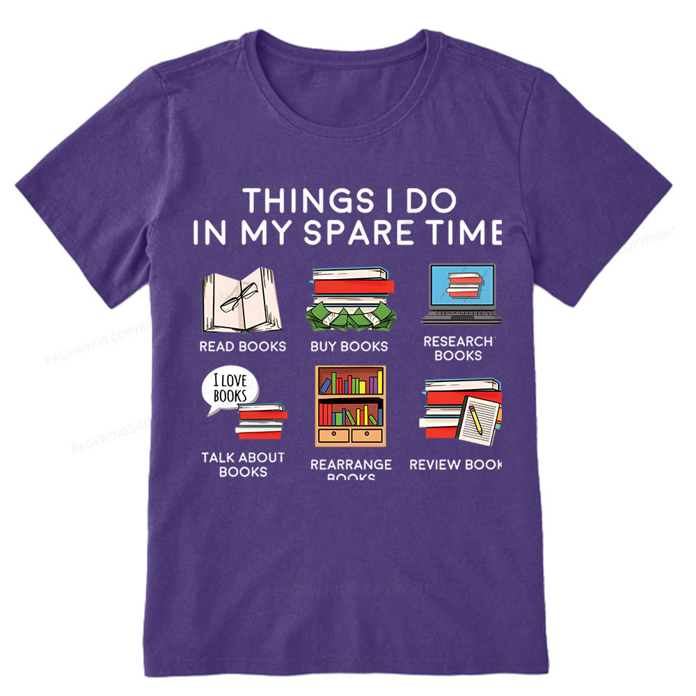 Pagewings Books Reading In My Spare Time Unisex Classic T-shirt