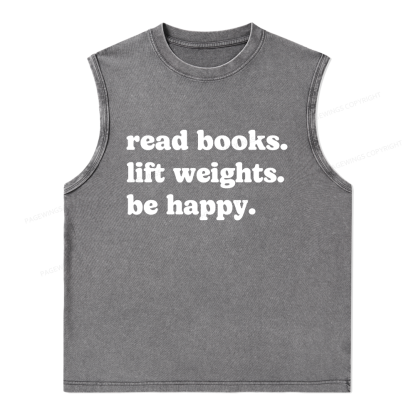 Pagewings Book Lover Gym Unisex Washed Tank Top