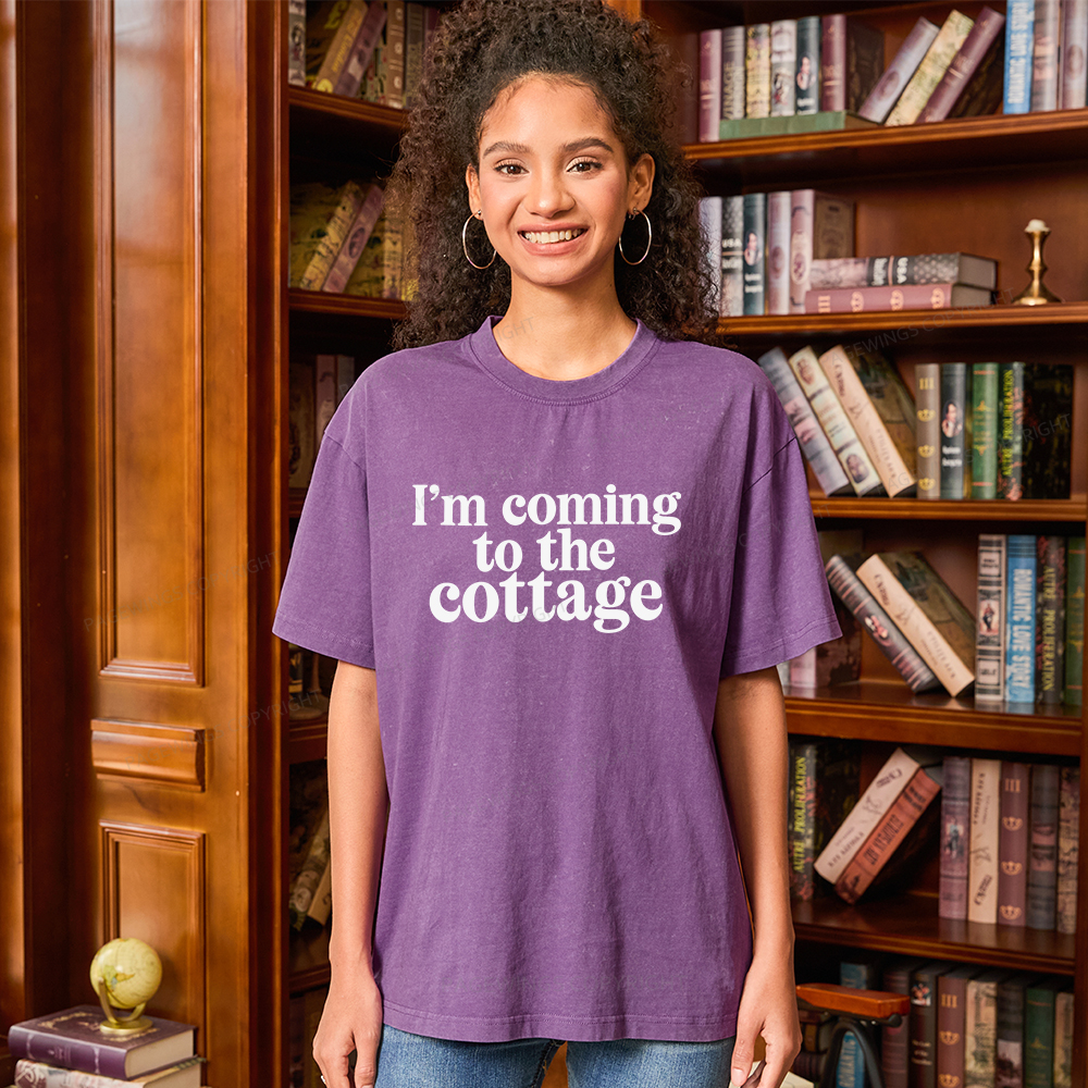 Pagewings I'm Coming To The Cottage Unisex Washed T-shirt