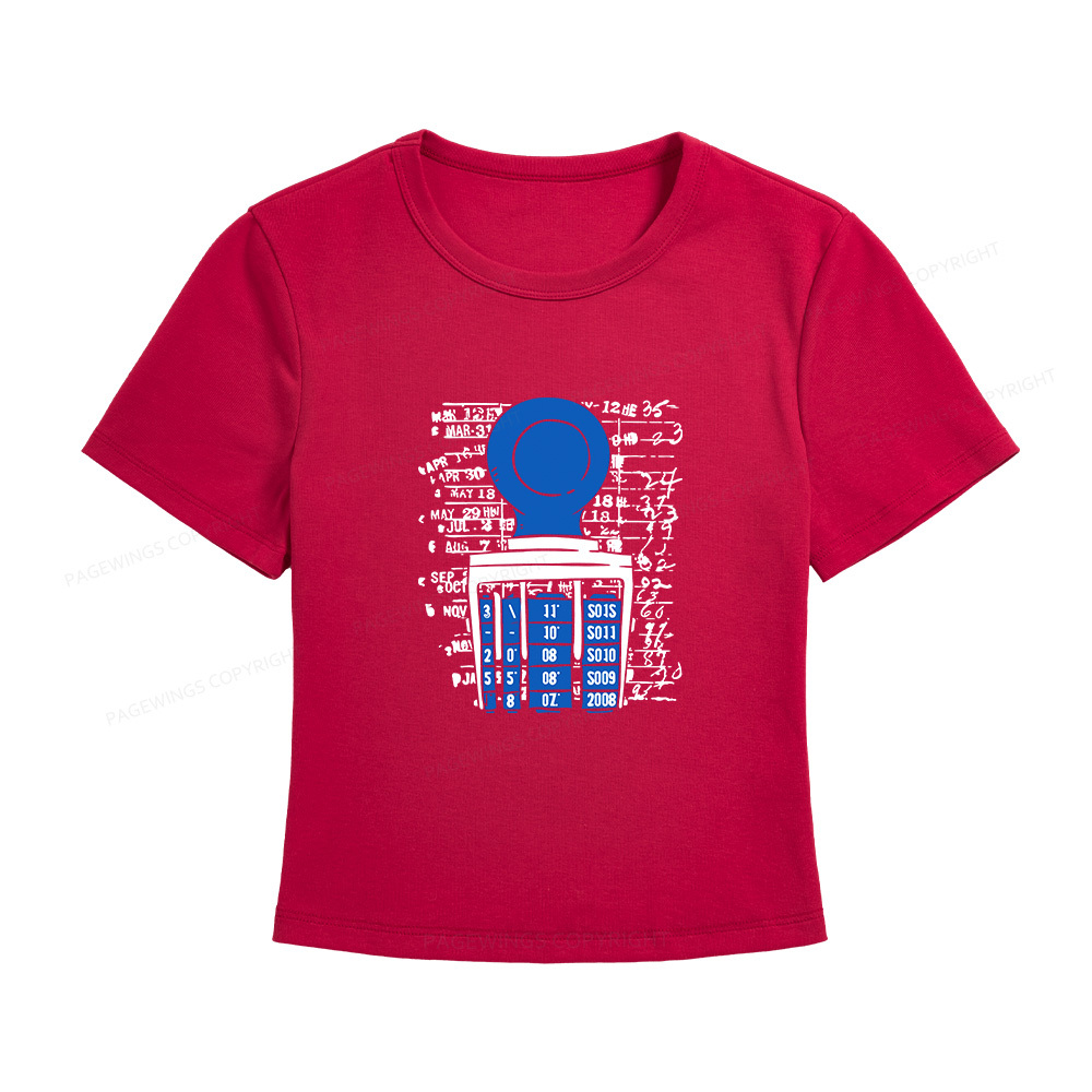 Pagewings Books Library Stamp Women's Baby Tee