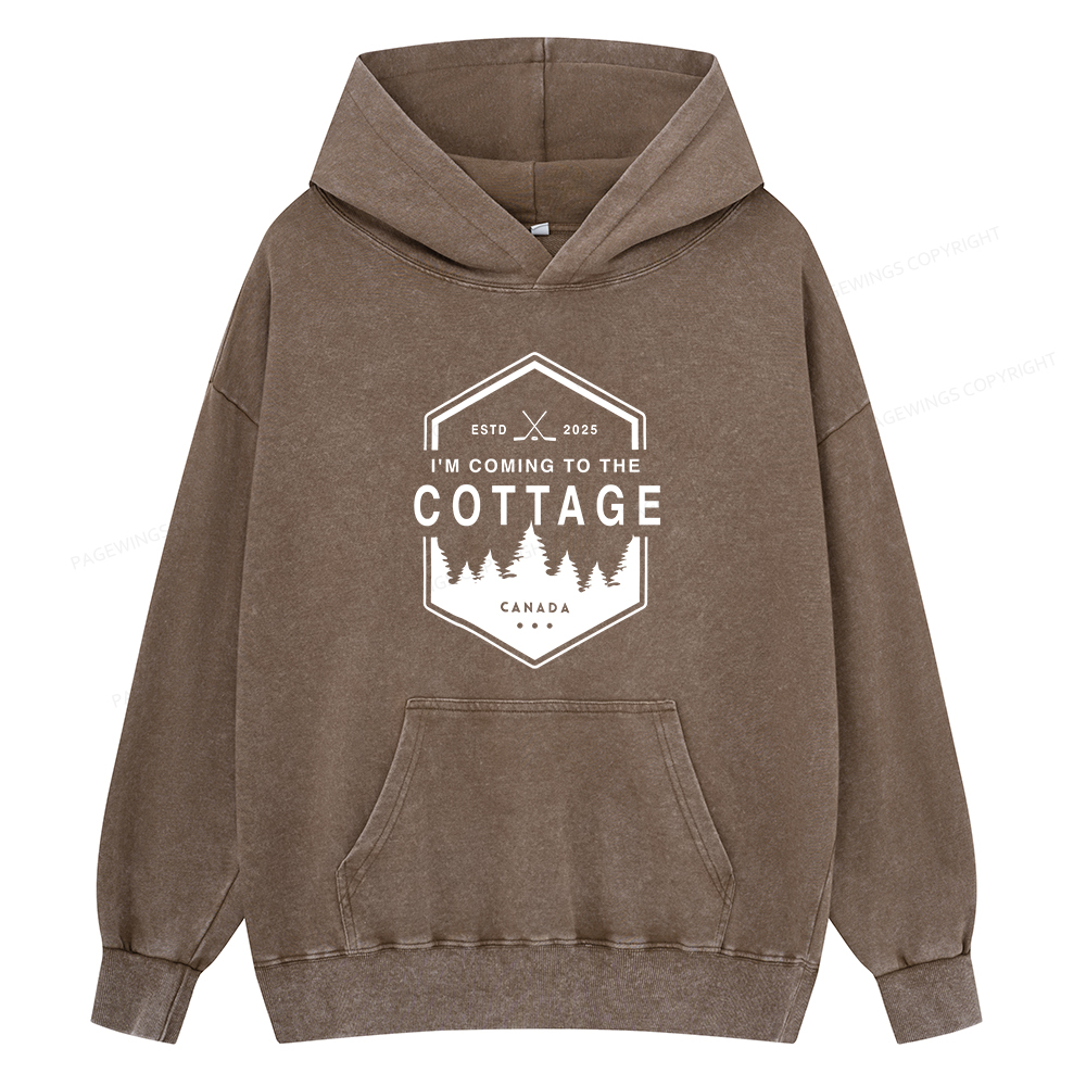 Pagewings Coming To The Cottage Unisex Washed Hoodie
