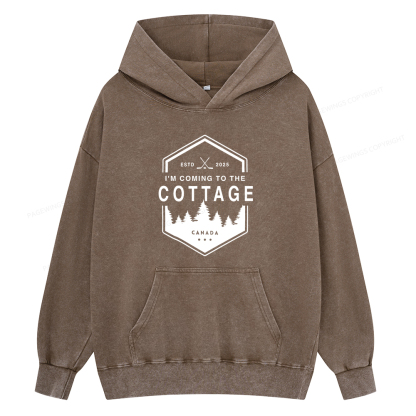 Pagewings Coming To The Cottage Unisex Washed Hoodie