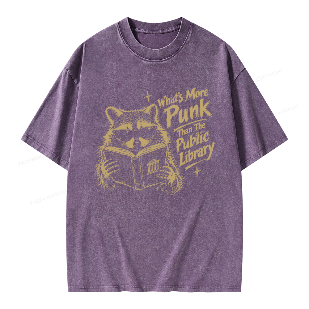 Pagewings What's More Punk Than The Public Library Unisex Washed T-shirt