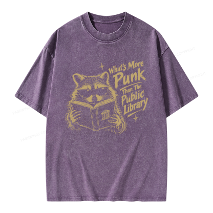 Pagewings What's More Punk Than The Public Library Unisex Washed T-shirt