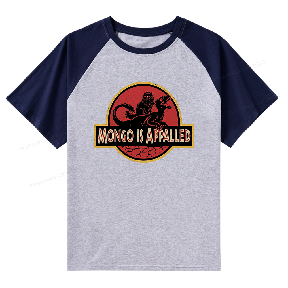 Pagewings Reading Sci‑Fi Raptor Lovers Raglan T-shirt